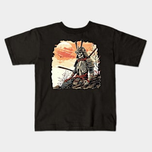 samurai skeleton Kids T-Shirt